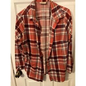 Bobbie Brooks Woman's Super Soft Plaid Button-Front Shirt - Size 2X